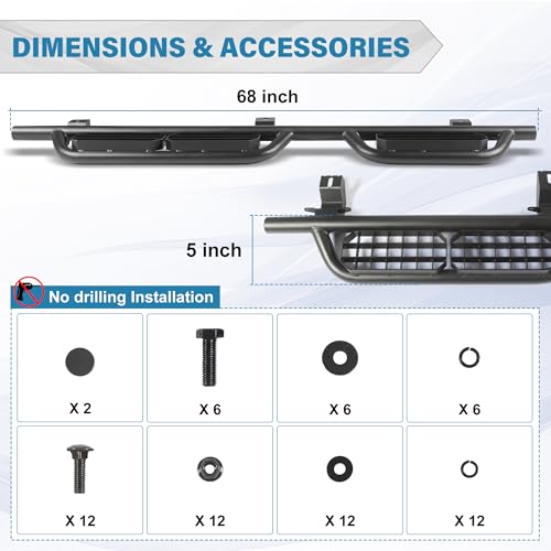 Estribos laterales para Jeep Wrangler JL 2018-2026 miniatura 5