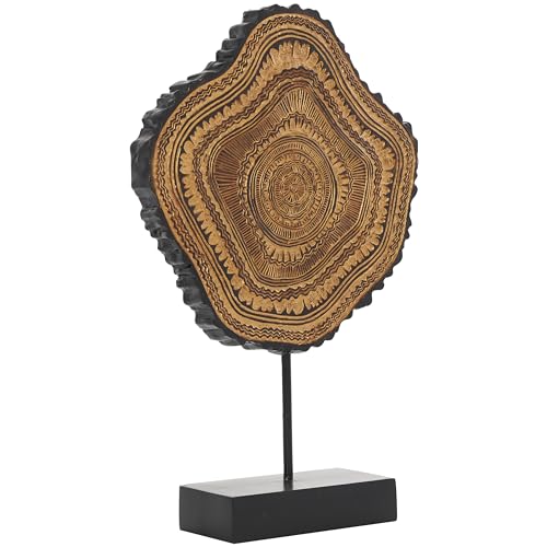 Estatua decorativa tribal de resina con base negra 11 x 3 x 17 in miniatura 7