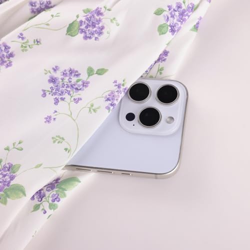 Image of Scarlet Darkness Women's Floral Corset Dress with Split 2026 Summer Spring Square Neck Midi Milkmaid Dresses White Purple Bouquet-Floral L