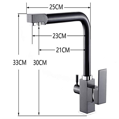 Robinet de cuisine rotation 360 avec double suspension Nero - 8