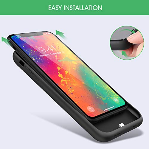 Vooe Battery Case For Iphone 11, Upgraded 6800Mah Extended Rechargeable Charging Case Protective Portable Battery Pack For Iphone 11 External Charging Cover 6.1 Inch Smart Case - Black #TOP6