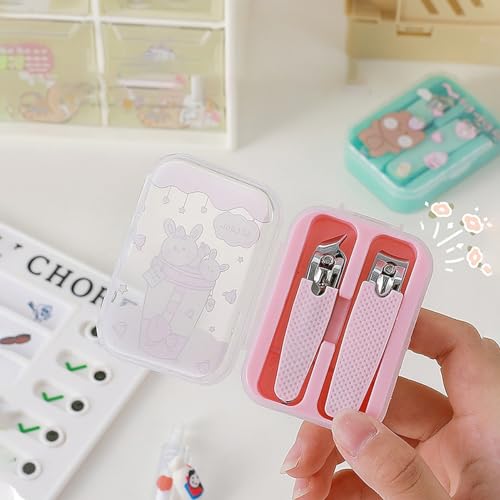 Wolpin Large Nail Clipper 2 Pcs Set Cute Nail Cutter with Box Finger Nail Toe Nail Scissor for Kids, Men & Women - Image 4