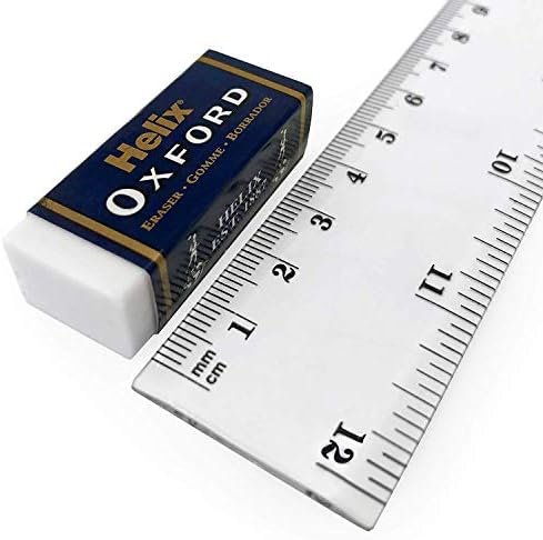 Helix Oxford Extra Small Sleeve Erasers - White - PVC Free - 2 x Triple Pack - 6 Erasers