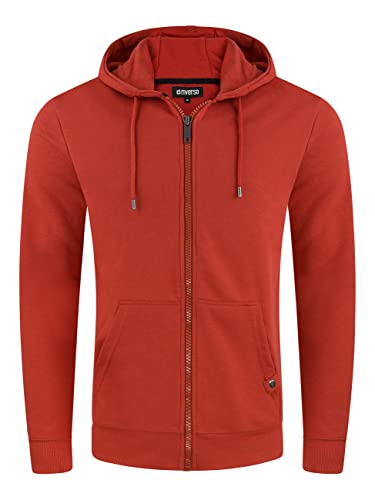 Veste à capuche homme bleu grand confort zippée en coton uni