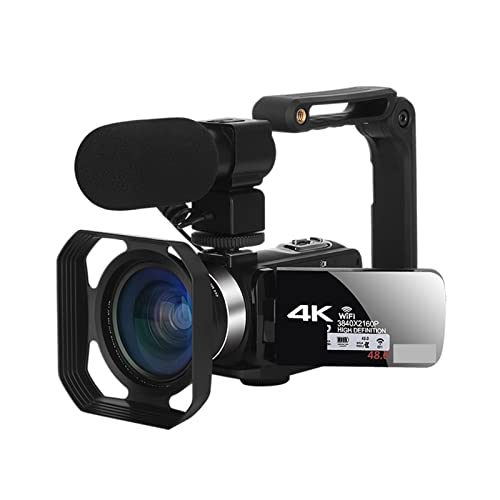 Caméscope 4K UHD 48MP portable pour streaming et vlog de Génération 2 sans carte SD