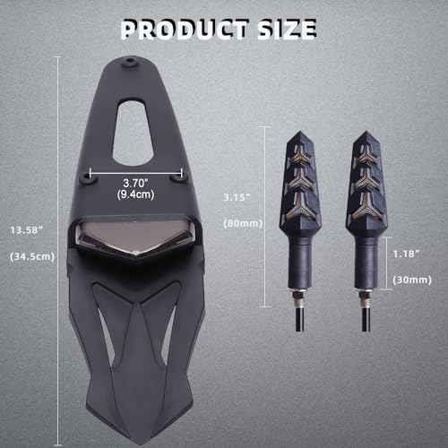 Image of Motorcycle LED Rear Fender 12V LED Tail Light Brake Lamp with 2pcs Turn Singla Light For Off-road Motorcycle Motocross Dirt Bike