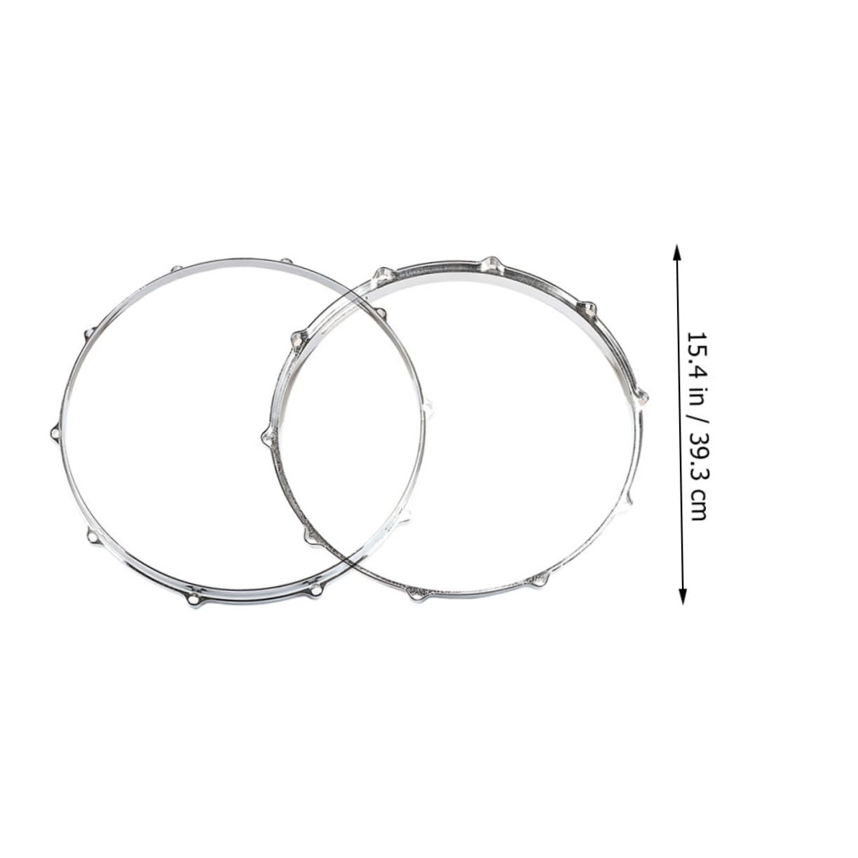 SUPVOX 2pcs 10 Hole Snare Drum Side Hoops Metal Drum Accessories Replacement Hoops
