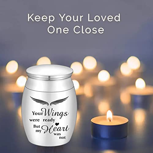 Small Urns For Human Ashes Keepsake Urns Mini Cremation Urns Angel Memorial Urn Decorative Funeral Burial Urn For Male Female Ashes With Urn For Pet Or Human Ashes(Grey #TOP4