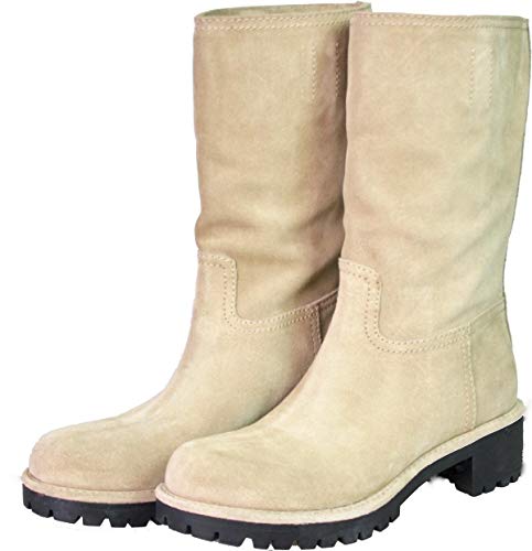 Prada Damen Beige Leder Stiefel 3U5901 053 F0036 39 EU