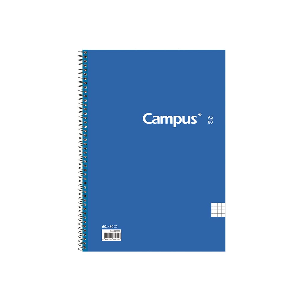 Campus - Bloc A4 Espiral Tapa Básica Milimetrado Pack 6 unidades