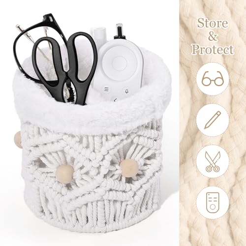 Support de lunettes doublé en peluche avec 2 compartiments de rangement stables - 8