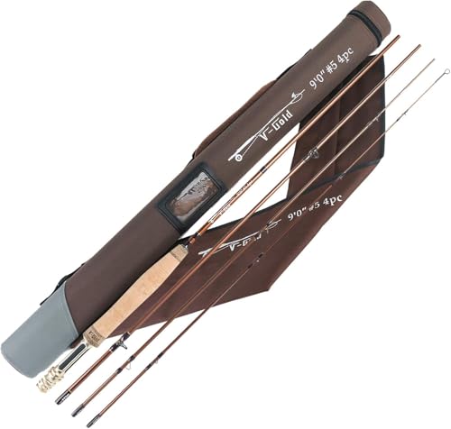 Maxcatch V Gold Fly Fishing Rod 4 5 6 8wt 9ft IM12 Graphite 4 Piece Fly Rod with Cordura Tube