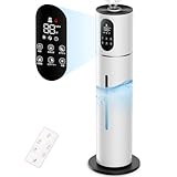 加湿器 大容量 8L タワー式 【除菌・抗菌・自動恒湿・アロマ対応】 かしつき 上から給水 超音波式 300ml/h加湿量 切タイマー スリープモード 吹出口360° 空焚き防止 水漏れ防止 花粉 乾燥対策 省エネ 寝室/リビング/オフィス 40畳 業務用 家庭用 お手入れ簡単 リモコンき