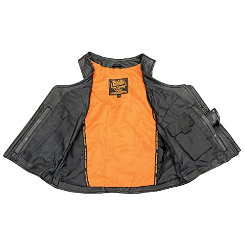 Image of Milwaukee Leather Premium Motorcycle Biker Rider Leather Vest for Women |LKL|ML|MLL|SH