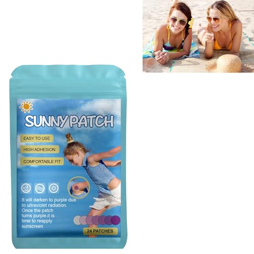 Pegatinas de Detección UV,Parche de detección UV,Parche Protector Solar Portátil,Parches UV Resistentes al Sudor,Parches UV con Detección UV,Pegatinas de Recordatorio de Protector Solar