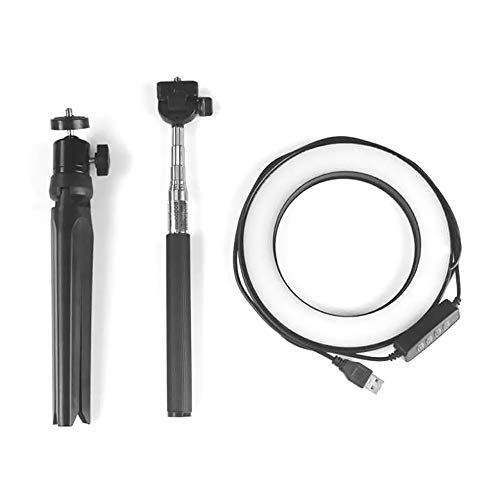 Andoer DC5V 5W 64 LED Light Round Selfie Camera Lamp com tripé telescópico 145 MM de diâmetro Largur