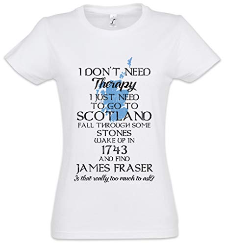 Urban Backwoods I Don't Need Therapy Camiseta de Mujer Women T-Shirt Blanco Talla XL