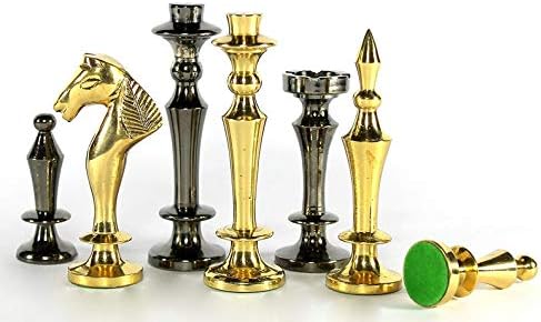 Collector Edition Brass Chess French Pieces Pawn Chessmen Figure (Chess Boards not Included)