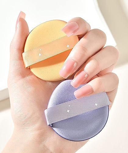 Image of Makeup Sponge Puff Set with Case - Ultra Soft Beauty Blender Sponges for Liquid, Cream & Powder - Reusable, Latex-Free, Low Absorption Makeup Pads - Easy to Clean, Face Puff Cleaner for Travel & Daily Use (Beauty Blender 7)