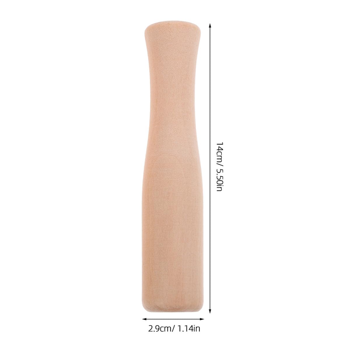 Wooden Food Pestle Set 3pcs Beech for Garlic Grinding Mashing image 2
