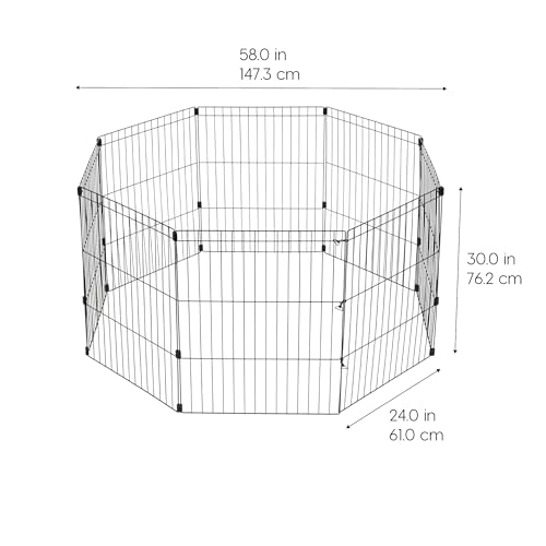 Iris Usa Metal Dog Playpen 8panel 30 Pet Playpen Puppy Playpen Indooroutdoor Dog Fence 58 X 58 X 30 Foldable Custimzable Black  Cucciolini Doodles Iris usa metal dog playpen 8 panel 30 pet playpen puppy playpen indooroutdoor dog fence 58 x 58 x 30 foldable custimzable black   cucciolini doodles