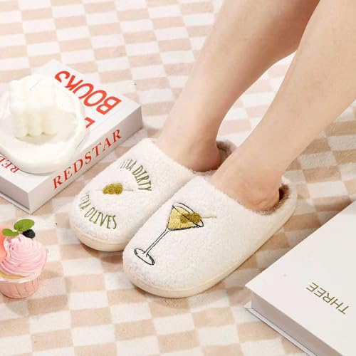 Image of Cute Animal Slippers for Women Man Cartoon Animal Slippers for Woman Fuzzy Memory Foam Winter Warm Fluffy Shoes