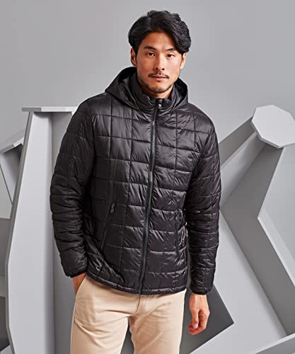 Chaqueta de hombre con capucha acolchada en caja de estilo casual 5