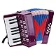 QUARKZMAN Accordion, 17 Tasten 8 Bassknopf Akkordeon Spielzeug Mini Musikinstrument Leichtgewicht für Erwachsene Anfänger Bildung, Lila