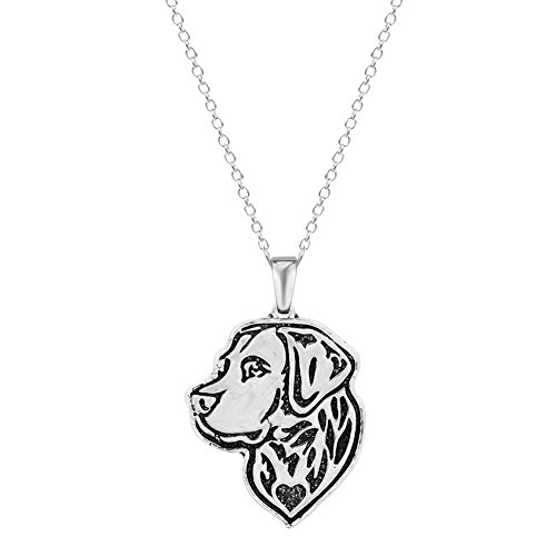 Fl Beauty Sterling Silver Plated White Labrador Dog Charm Animal Pendant Necklace #TOP4