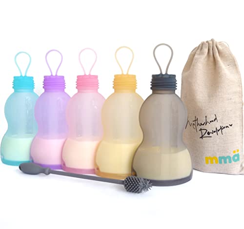 Image of MMÄ Silicone Breastmilk Storage Bags, Eco-Friendly, Reusable Breastmilk bags, Breast Pump Accessories, Leakproof, BPA-Free, Plastic-free, Freezer and Fridge Safe Bags, silicone brush