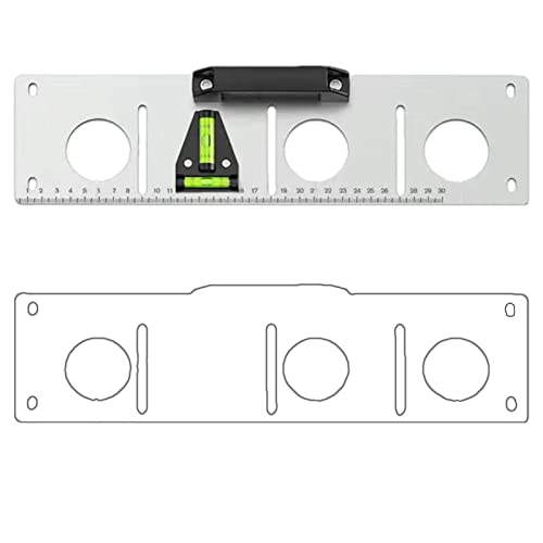 Régua de posicionamento,Régua de Caixa Dark Line - Modelo de ferramenta de posicionamento de soquete