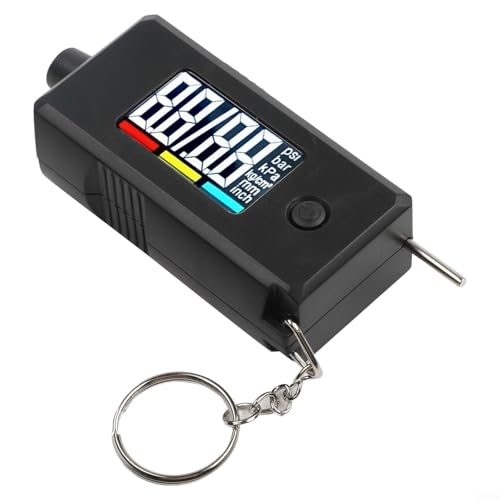 Medidor digital compacto 2 en 1 para presión de neumáticos y profundidad de banda de rodadura, LCD retroiluminado, fácil de leer, ideal para el mantenimiento de neumáticos de vehículos
