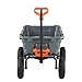 VEVOR 1200lbs 7Cu.Ft. Garden Dump Cart with 2-in-1 Convertible Handle and 13in All Terrain Wheels, Heavy Duty Poly Yard Dump Wagon Utility ATV Trailer Dump Cart Tow Behind for Lawn Mower Tractor