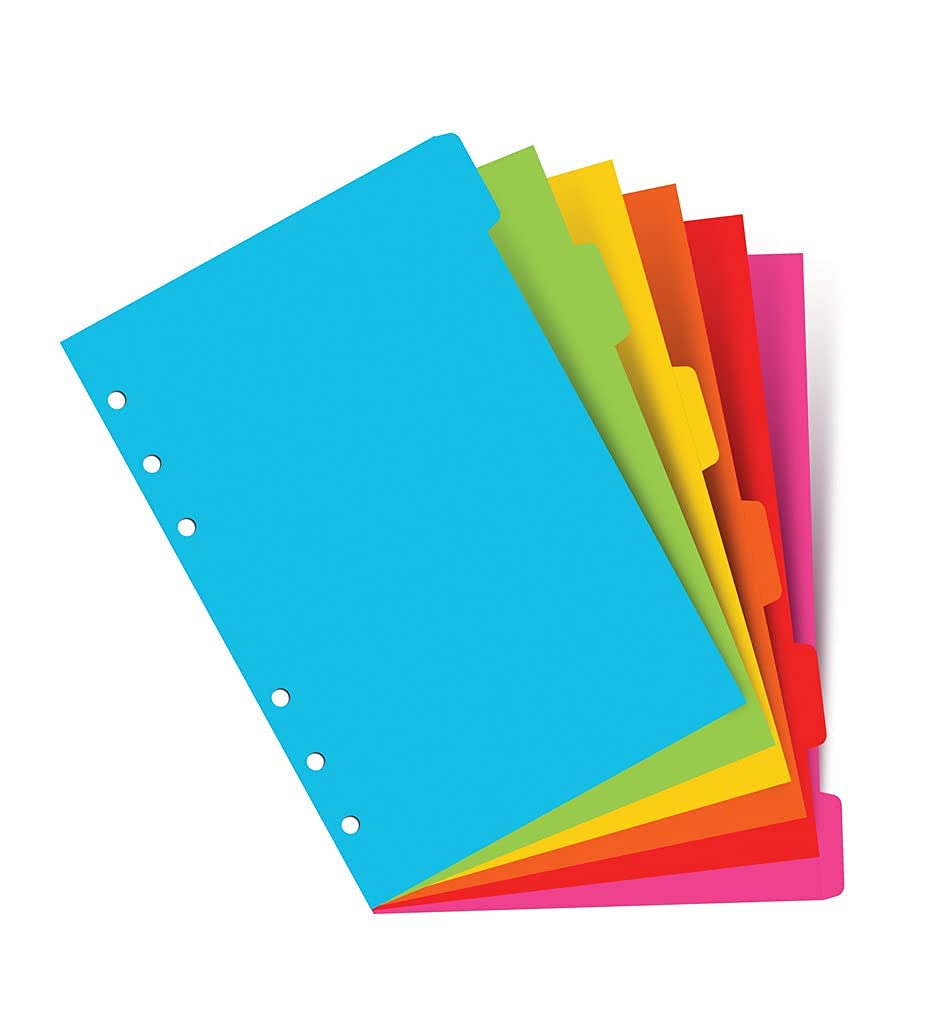 A5 Bright 6 Blank tabs Index
