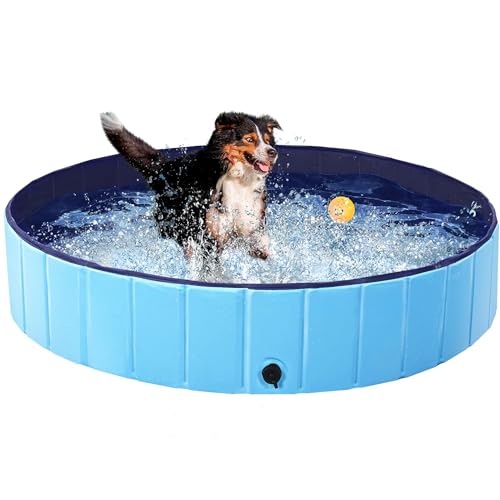 Yaheetech PVC Foldable Dog Paddling Pools Pet Swimming Pool...