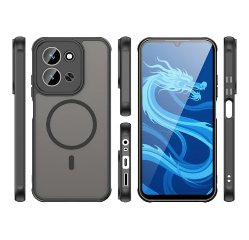 Image of Compatible with REDMI 15C (171mm) Case Cover,Compatible with MagSafe,Anti-Fall,Compatible with Xiaomi Poco C85 4G 25078PC3EE Cell Protective Phone Case Black