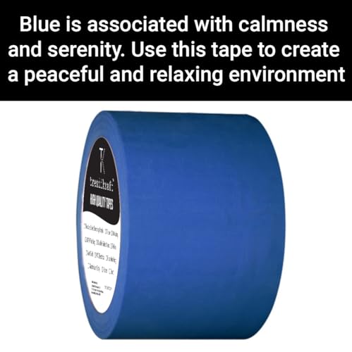 TRENDIKRAFT 4 Inch x 15 mtr Vastu Blue Color Tape For Toilet, Kitchen and Home Entrance, Vastu Tape Remedy (Blue, 4 Inch, 15 metres)