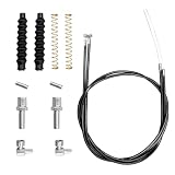 Lahkvor 1 Set Cavo Freno Universale - Kit Riparazione con Guaina, Terminali e Nippel per Bicicletta, Monopattino e E-Scooter, Nero, Cavi in Acciaio Durevoli per Facile Installazione