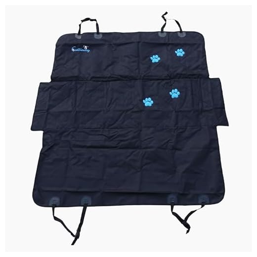 Callieway Autoschondecke Woo” Hundedecke, Picknickdecke mit Flauschigen Pfötchen (schwarz)
