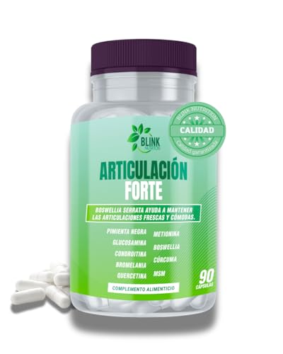 Articulación Forte – Suplemento Premium con Glucosamina, Condroitina, MSM, Boswellia y Cúrcuma – Alivio y Cuidado para Articulaciones y Huesos – Movilidad y Bienestar en 90 Cápsulas