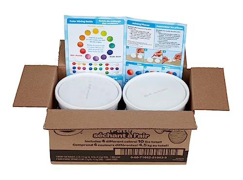 Image of Crayola Air Dry Clay, Classic Colors, Bulk (4) Set of 2.5 lb. Resealable Buckets, Modeling Clay Alternative for Kids
