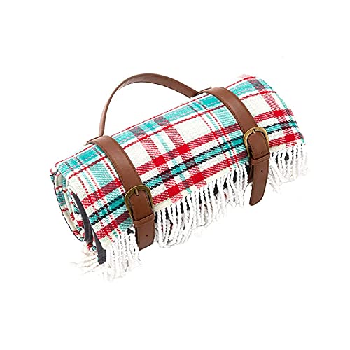 Roogeld Picknickdecke 150 x 200 cm wasserdichte Schnelles Trocknen Picknick Matte mit PU-Griff, tragbare kompakte Verdickung extra großer Campingdecke für den Strand Outdoor Piknicke und Wanderungen Cover