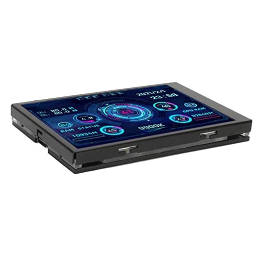 LUCKDANO Computer Temperature Monitor, Small Screen, Display for AIDA64 PC, CPU Data Monitor, Easy to Use for Computer Enthusiasts, 3.5 USB (Black)
