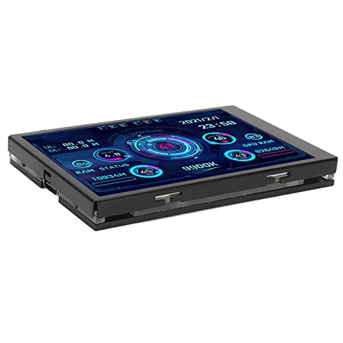 Image of ZASCHMOY Computer Temperature Monitor, Small Screen, Display for aida64 PC, CPU Data Monitor, Easy to Use for Computer Enthusiasts, 3.5 USB (Black)