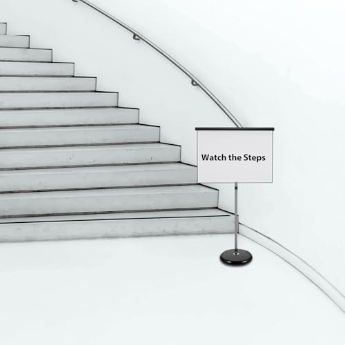 Soporte para carteles de pie base resistente contra caídas accidentales 7