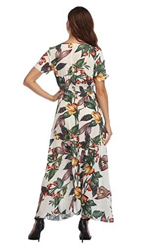Image of Ferrendo Women Summer Maxi Dresses Casual Dress 2026 Beach Vacation Outfits Floral44 M