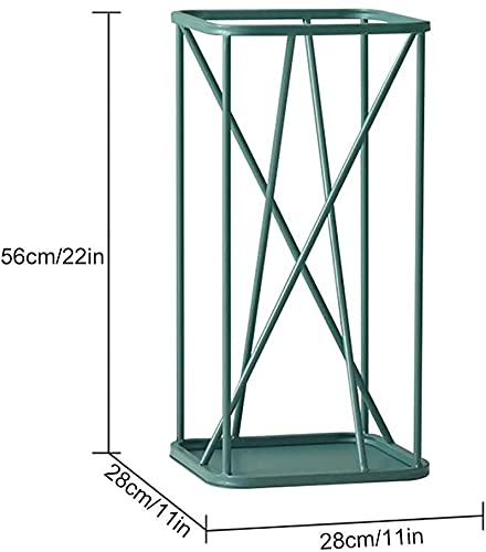 Support carré simple pour parapluies au design épuré en métal bleu - 2