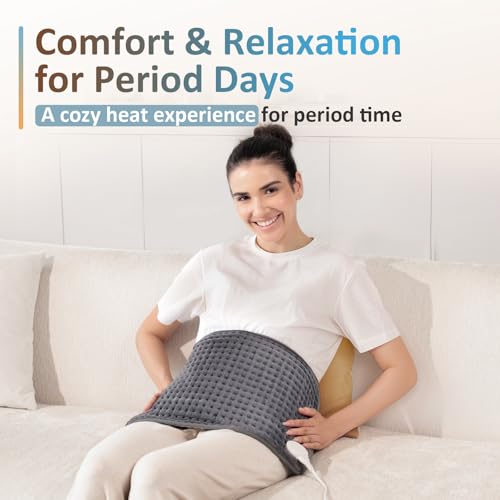 Image of Comfytemp Heating Pad for Back & Period, FSA Eligible Electric Large Heat Pad, Fathers Day Dad Gifts for Men Women Mom Birthday, HSA Approve Moist Neck Shoulder Legs Knee Heated Pads Washable, 12 inchx24 inch
