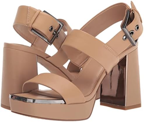 DKNY Women's Everyday Bibiana-Platform S Heeled Sandal, New Nude, 7 | Image 6