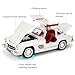 TGRCM-CZ 1955 300sl Vintage Car Toy, 1/32 Toy Car with Sound and Light Function, Children's Toy Model with Pullback Function, Collector's Quality Model Car, Gift for Children (White)